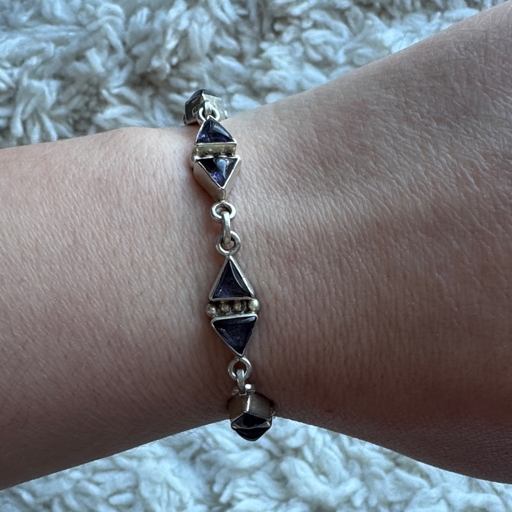 Sterling Silver Amethyst Bracelet‎